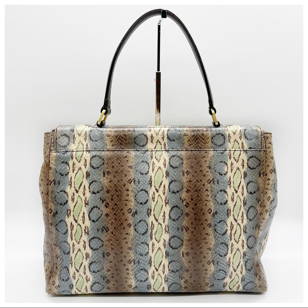 Longchamp Multicolored Python Embossed Leather Ga… - image 2